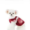 ドレス刺繍バックパックペット犬の服ウォームドレスベストコートジャケットドレスパピーフローラルペットドレス犬の犬子犬テディ