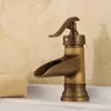 Bathroom Sink Faucets Vintage Copper Brass Massive Water Out Basin Faucet Counter Wash Mixer Spillproof Cold Wholesale No.105