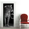 Autocollants éléphant Animal porte autocollant PVC bricolage adhésif étanche papier peint pour portes salon chambre affiche décor à la maison deursticker