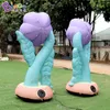 5MH (16,5 pés) com publicidade personalizada de soprador Flores de desenhos animados Flores de brinquedos Plantas de inflação com rosto para decoração de lojas de eventos de festa