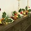 弦が導かれたクリスマスライトルーム装飾パイン針針コーンストリングベルコーンホーム装飾