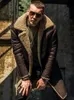 shearling Sheepskin Genuine Leather Coat Male B3 Bomber Jacket Aviator Outerwear Trench Flight Men Thick Winter Lg Fur Jacket b9nB#