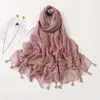 Sarongs Fashion Autumn Cotton Adhesive Scarf Lace Patch Work Shawl Wrap Neck Hair Band Beach Headband Womens Fountain Tuppar 240325