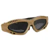 Occhiali da caccia per occhiali esterni Mesh protezione filo netta ad alta qualità per occhio paintball goggles resistenza in acciaio