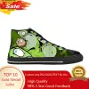 أحذية Zim Gir Anime Cartoon Manga Comic Iveer Alien Casual Cloth Shoes أعلى أعلى مريح المريح ثلاثي الأبعاد للرجال أحذية رياضية أحذية رياضية