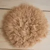 Fotografering Nyfödd fotografering Props Girl Boy 60cm Australien Wool Filt Flokati Bakgrund Baby Photo Basket Filler Studio Accessories