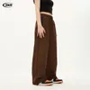 Womens casual jogging pants fashionable street clothing oversized sports wide leg pants hip-hop Y2k sports pants high waisted pocket pants 240325