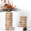 Vases Painforest Brown Natural Marble Vase Luxury Home Decorations Stone Flower