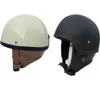 Half Motor Cycle Mountain Bicycle Bike Helmet With Real Leather Ear USA Eagle Open Face Vintage Hill Climbing for Scooter Ivory BL7937816