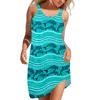 Abiti casual Abito estivo da spiaggia da donna senza maniche Divertente colorato stampato Vacanza al mare Mini stile da donna