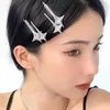 Fermagli per capelli Y2k Clip a stella in metallo Mostra piccoli accessori per frangia per il viso Barrette irregolari per donne e ragazze