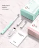 Zahnbürste 2020 NEU USB wiederaufladbare elektrische Zahnbürste Schallzahnbürste für Frauen und Mädchen mit 8 weichen Bürstenköpfen