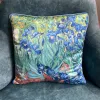 Pillow Van Gogh Oil Painting Irises Silk Pillowcase New Fashion Sofa Throw Pillow Chair Car Cushion Cover Home Decoration Design Pillow