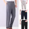 chic Father Pants Quick Dry Breathable Father Trousers Mid Waist Elderly Men Father Pants N5Pi#