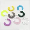 Stud Ujbox Wholesale Bk Mticolor Rainbow Clear Acrylic Twist Earrings Hoop For Women 231127 Drop Delivery Jewelry Dhkfv