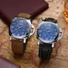 Дизайнерские часы PAM Бренд Роскошные часы Top Panerai Мужская мода с кожаным ремешком Дата Многофункциональные повседневные водонепроницаемые наручные часы Marina из нержавеющей стали