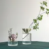 Vaser Flower Glass Vase Modern Minimalist Ins Style Decoration Driednordic Living Room Creative Transparent Small Mouth Copper Device