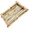Plakalar bambu tabağı makyaj tepsisi atıştırmalık çok fonksiyonlu depolama sehpa çayı dokuma ekmek zarif servis