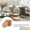 Mats Pads Table 20Pcs Cork Cup Pad Coasters Drink Reusable Round Placemats Drop Delivery Home Garden Kitchen Dining Bar Decoration Acc Otauj