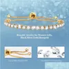 Enkelbanden Fancy Shiny Box Chains Voor Vrouwen Meisjes Mom Luxe Bling Cz Stone Crystal Metal Party Armbanden Geschenken Sieraden Drop Delivery Othoz