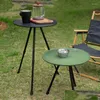 Camp Furniture Outdoor Folding Small Round Table Cam Portable Lifting Simple Picnic Garden Coffee Drop Delivery Sports Outdoors Campin Dhton