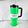 New Fluorescent Yellow Green QUENCHER H2.0 40OZ Mugs Pink Parade Target Red Tumblers Insulated Car Cups Stainless Steel Coffee Termos Pink Tumbler Gift US STOCK