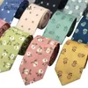 Krawaty na szyję krawaty bawełniane krawaty dla mężczyzn flora nadruk męski krawat moda swoboda 6 cm szczupła chuda krawat na przyjęcie weselne kwiaty biznesowe krawat y240325