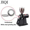 Tools JIQI Electric Coffee Grinder Coffee Mill Bean Grinder Machine Thickness Adjustable Flat Burrs Grinding Machine 220V/110V EU US