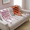 Carpets 60X120cm Animal Shape Rug - Kawaii Pink Leopard Tiger Non-Slip For Bedside Or Floor