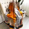 Sarongs The newly popular Sunscreen Bandanna winter ethnic style satin scarf in 2023 spring dust-proof printed shawl fashion 180X90CM beach towel 24325