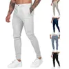 butt Zipper Men Pants Stylish Men's Slim Fit Ankle Length Pants Breathable Comfortable Daily Trousers for Commuting Mid Waist R0OM#