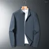 Giacche da uomo Giacca da uomo Primavera Autunno Grigio Business Casual Solido Cappotto sottile Moda traspirante Uomo Papà Abbigliamento Capispalla da ufficio