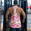 Muscle Guys Summer Camoue Mesh Quick Dry Musculação Stringer Tank Top Mens Fitn Sleevel Camisas Y Back Gym Roupas E7H3 #
