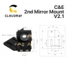 Onderdelen Cloudray CO2 noir deuxième support Laser miroir 25mm support miroir support intégratif pour Machine de gravure Laser