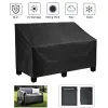Nets 1PC Garden Bench Cover 2/3/4 Seater Waterproof AntiUV Heavy Duty Bench Protective Cover Long Chair Cover Outdoor Patio