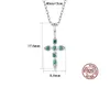 Nytt tvärhänge halsband S925 Sterling Silver Micro Set Zircon High End Necklace European och American Fashion Women Collar Chain Jewelry Valentine's Day Gift SPC