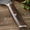 Knives Damascus Steel Chef Slicing Kitchen Knife Butcher Meat Cleaver Sharp Knives Chopping Fruit Fish Vegetable Cutting BBQ