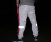 patchwork men reflective hip hop pants side stripe streetwear night jogger sweatpants women casual trousers pantal hombre Y9H5#