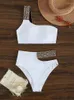 Women's Swimwear Swimsuit Woman 2024 Sexy Features Cut-out Metal Belt Decorative One Piece Beach Outfits For Female Bathing Suit