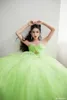 Elegant Long Sweetheart Green Celebrity Dresses A-Line Tulle Sleeveless Pleated Ankle Length Lace Up Back Evening Prom Dresses for Women