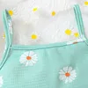 Kledingsets babymeisjes shorts set bloemenprint mouwloze camisole met en haarband zomeroutfit