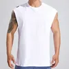 2023 Nya män Vest Gym Tank Top Summer Men Fitn ärmskjorta manlig träning sport Vest undertröja Gym Tågkläder 49DQ#