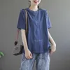 Leisure and Artistic Versatile Round Neck Short Sleeved T-shirt for Womens Summer New Loose Fashionable Outerwear Top Women