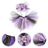 Hundkläder Halloween Pet Dress Up Set kläder för katt liten dräkt kjol valp cosplay prop tutu hatt pumpa