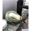 Soap Dishes Ceramic Dish Self Draining Bar Holder For Bathroom And Shower Easy Cleaning Whale Shape Drop Delivery Home Garden Bath A Otidh