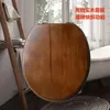 Toilet Seat Covers Solid Wood Cover OUV Universal Thickened Ring Black Walnut Stainless Steel Buffer Drop Hinge