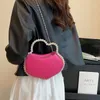 Evening Bags Designer Women 2024 Silk Chain Crossbody Pink Blue Green Glitter Diamonds Handbags Lady Wedding Clutch