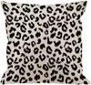 Pillow Leopard Cover Decorative Throw Print Cases Cotton Linen Outdoor Indoor Covers Black White