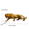 Sculptures Wood Carving Animal Tiger Small Statue Solid Wood Art Carving Domineering Home Room office Decoration Desktop Artwork