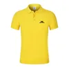 Summer Men Golf Shirt J LINDEBERG Jersey Casual Short Sleeve Breathable High Quality Mens Polo Tshirt Top 240309